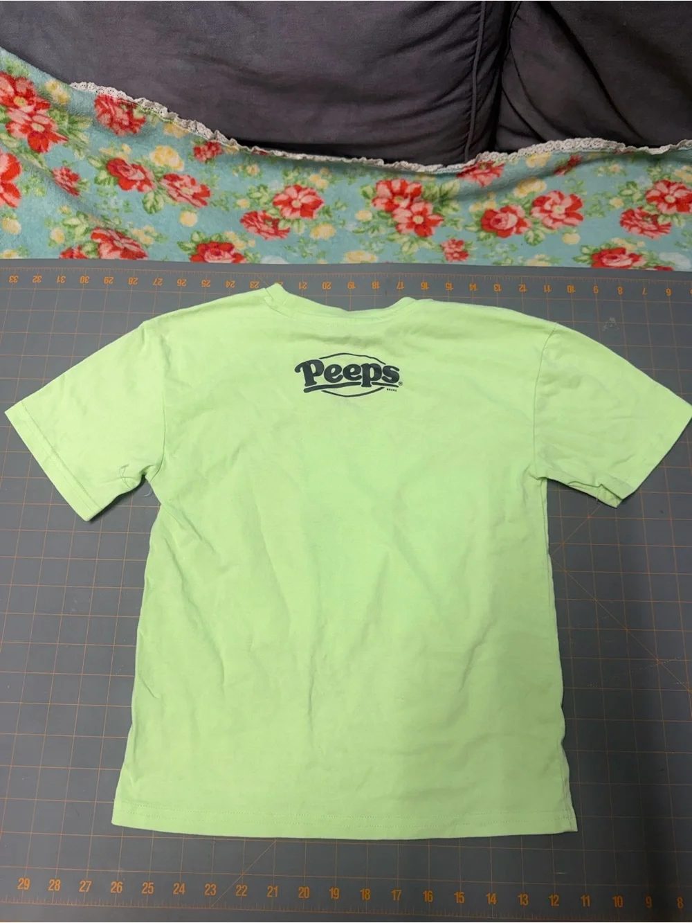 Kickin' It with My Peeps! Kids Graphic Tee - Light Green size 8